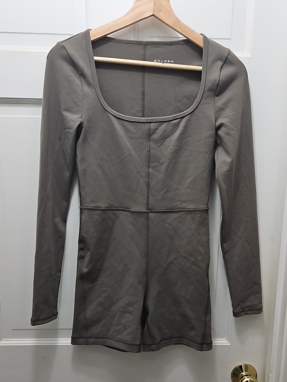 Aritzia Golden Label Onesie In Taupe/ Gray Size Small
